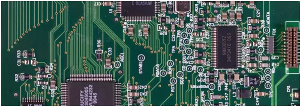 Image of circuit board with complex connections, echoing blurred boundaries between cover letter sections.